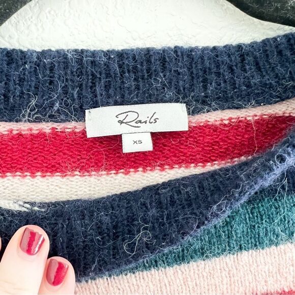 Rails Adela Wool Alpaca Striped Sweater XS - Picture 4 of 7